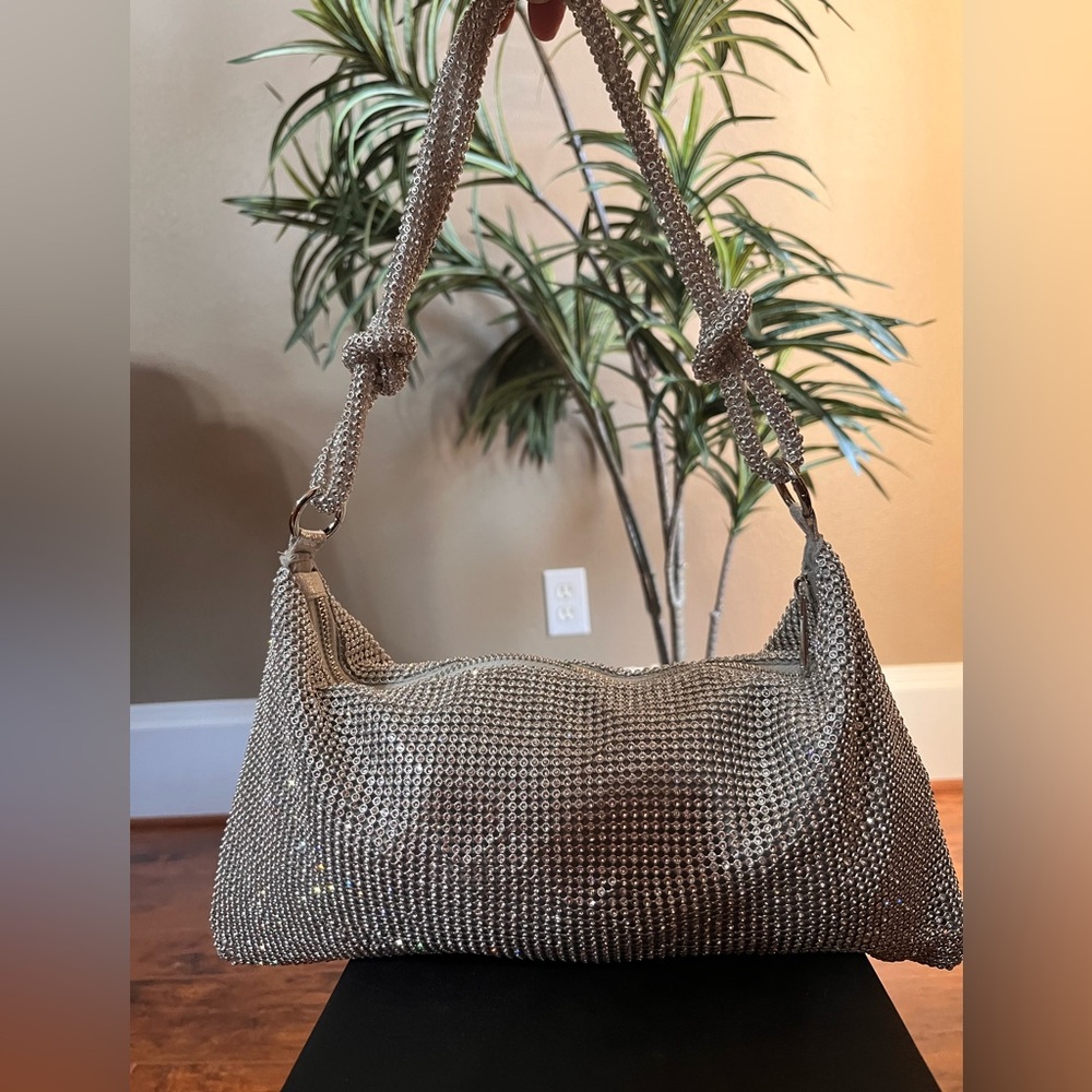 ✨Silver Rhinestone Hobo Bag✨